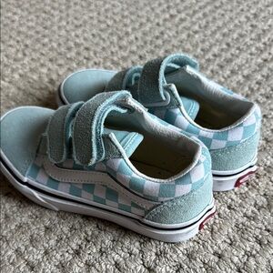 Vans Blue and White Canvas Sneakers Low-Top Casual